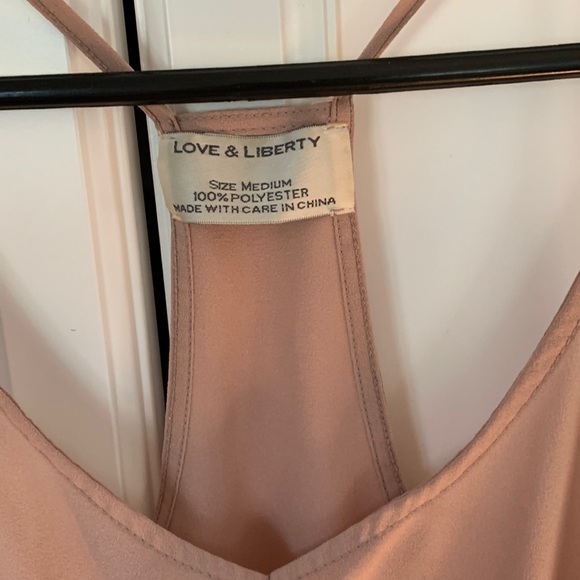 High Low beige racer back cami Tunic Tank top M - Picture 4 of 6